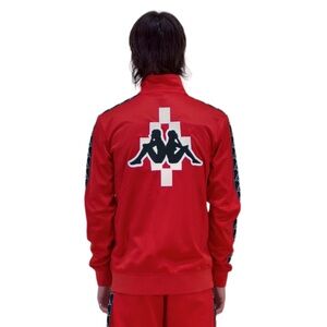 KAPPA X MARCELO BURLON Red Tracksuit Top Sweater County Of Milan Men’s SZ Small